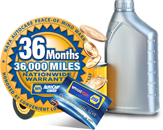 36-month/36,000 mile NAPA Nationwide warranty